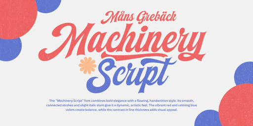 Machinery Script | Font from Mans Greback