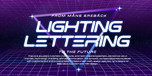 Lighting Lettering | Font from Mans Greback